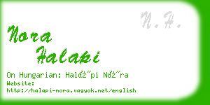 nora halapi business card